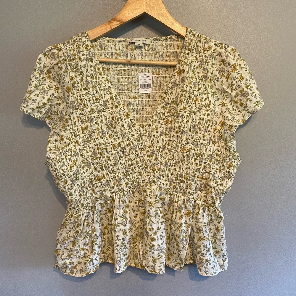 NWT American Eagle Floral Tank, size Large